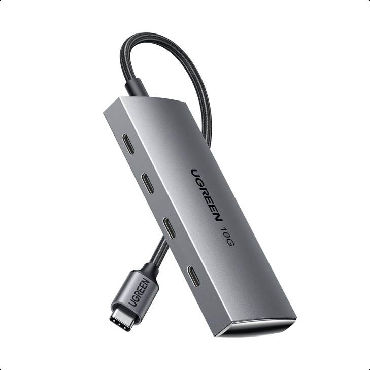 UGREEN Revodok USB C Hub 10Gbps, 4 Ports USB 3.2 Data Only Adapter, High Speed Multiport Splitter for MacBook Air/Pro, iMac, iPad Pro, iPhone 15/15 P