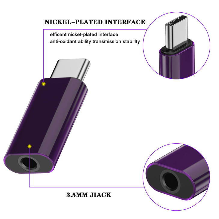 [Apple MFi Certified] 3Pack USB-C to 3.5mm Audio Headphone Adapter,iPhone 16 Headphone Aux Adapter Dongle Type C Jack Compatible with iPhone 16 15 Ga