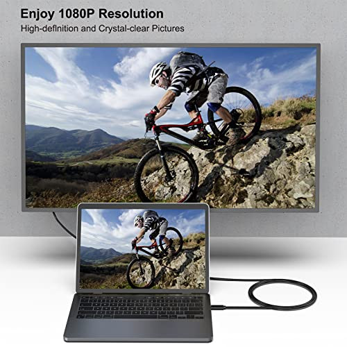 BENFEI USB C to VGA 6 Feet Cable, USB Type-C to VGA Cable [Thunderbolt 3/4 Compatible] with iPhone 15 Pro/Max, MacBook Pro/Air 2023, iPad Pro, iMac,