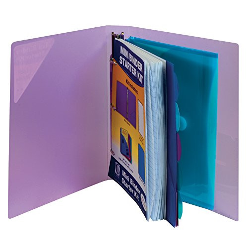 C-Line Mini Binder Starter Kit, Includes Binder, Index Dividers, Filler Paper and Binder Pockets, Colors May Vary, 1 Each (30100)
