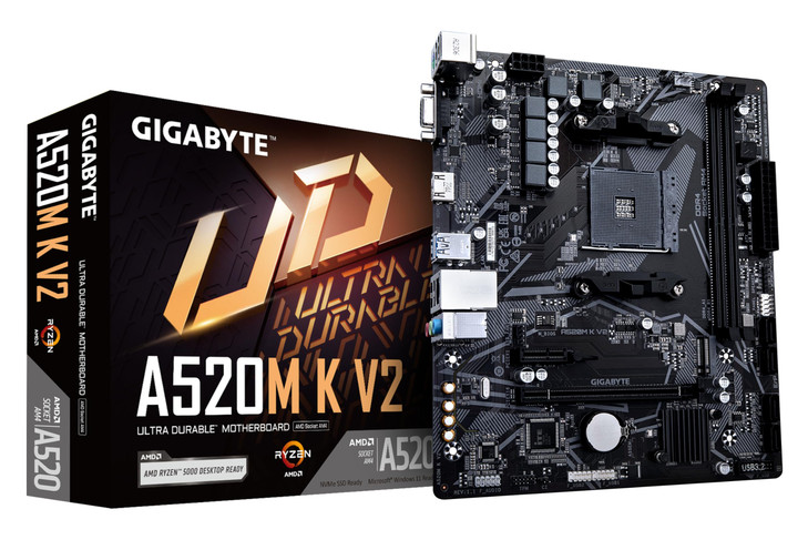 GIGABYTE A520M K V2 (REV. 1.0) CHIPSET AMD A520 AM4, MATX, DDR4 - A520M K V2 1.0 MAE Card