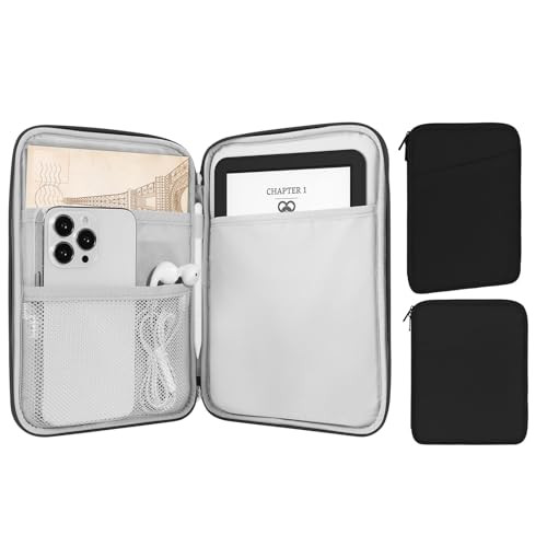 MoKo 6-7" eReader Sleeve Bag for 7" ereader Colorsoft Signature Edition, All-New 6" ereader 11th Gen 2022/10th Gen 2019/8th Gen 2016, 6.8" ereader Pa