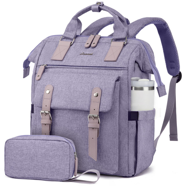 LOVEVOOK Laptop Backpack for Women, 15.6 Inch Teacher Nurse Bag Work Travel Computer Backpacks Purse, College Bookbag for School, Water Resistant Day