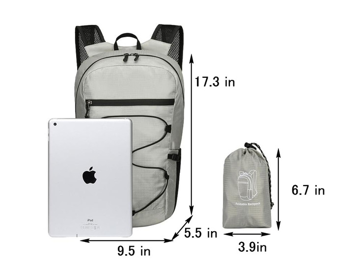 Scotry Lightweight Packable Mesh Strap Travel Backpack, Water Resistant Man Women Foldable Daypack for Outdoor Vacations (Green)