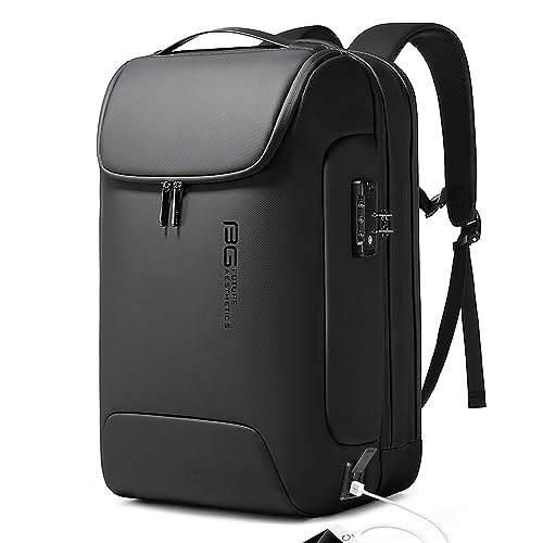 BANGE Men's Anti-Theft Backpack,Waterproof Fashion Travel Backpacks,High Tech Backpack with USB3.0 Charging Port,Business Laptop Backpack Fits 17.3 I
