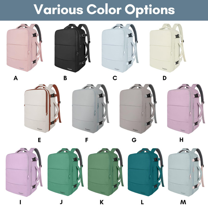 Taygeer Carry on Backpack for Men Women, Luggage Laptop Backpack for Airplane Travel with USB Charging Port, 35L Water Resistant Gym Weekender Bag fo