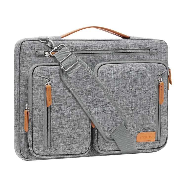 MOSISO 360 Protective Laptop Shoulder Bag, 15-15.6 inch Computer Bags Compatible with MacBook Pro 16, HP, Dell, Lenovo, Notebook, Side Open Messenger