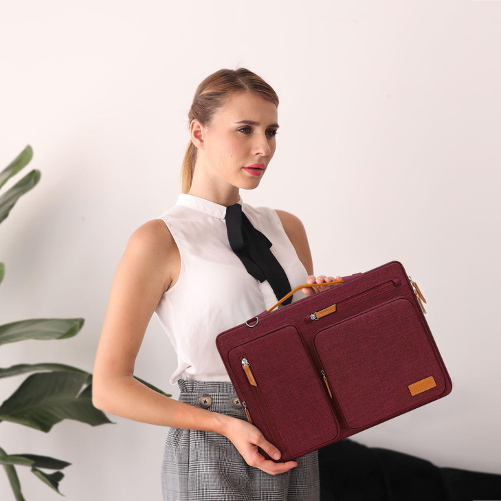 MOSISO 360 Protective Laptop Shoulder Bag,17-17.3 inch Computer Bag Compatible with MacBook, HP, Dell, Lenovo, Asus Notebook,Side Open Messenger Bag