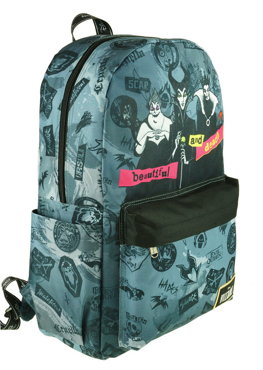 KBNL Classic Disney Villains Backpack with Laptop Compartment for School, Travel, and Work (Villains), Multicolor, Large