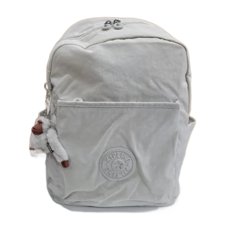 Kipling Women's Bennett, Lightweight, Minimal, Nylon Laptop Backpack, Black Tonal, 12''L x 15''H x 6.25''D (Shell Grey)