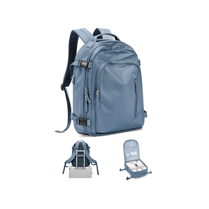 BJLFS Travel Backpack for Women Men, Carry on Backpack Flight Approved Item Bag,Casual Daypacks Cabin Bagage,Hiking Backpack Lightweight Rucksack, Bu