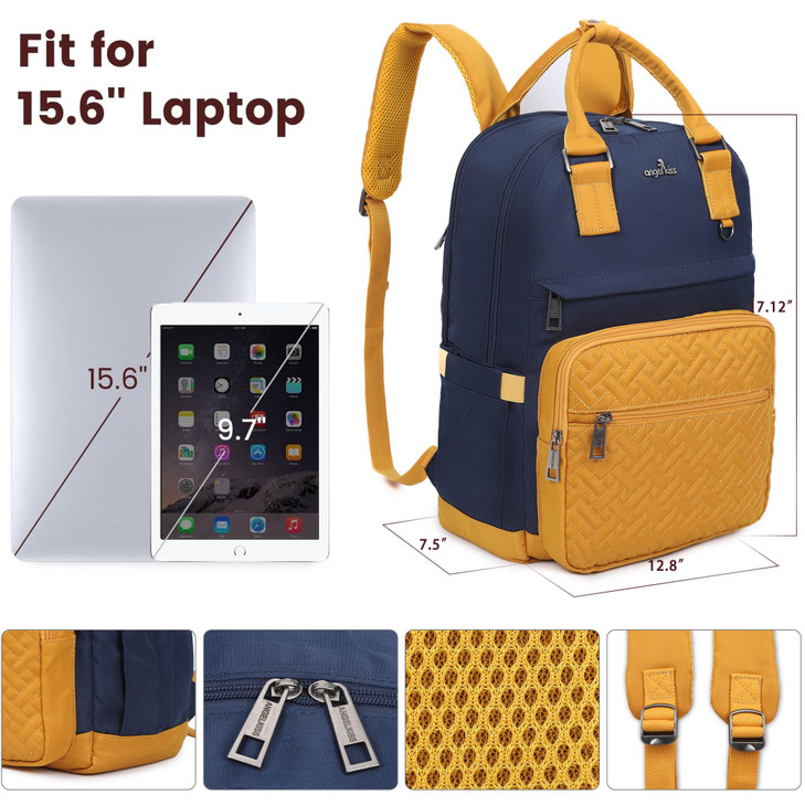 Angel Kiss Backpack Purse for Women, Large Travel Backpack with USB Port, Anti-Theft Design, Water-Resistant Daypack for Casual and Business for Work