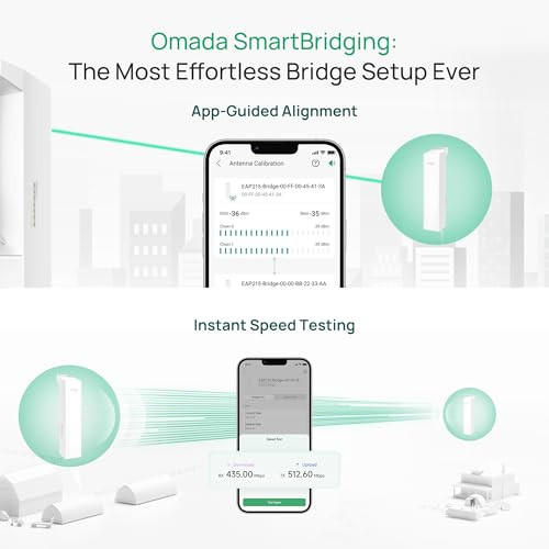 TP-Link Omada Point to Point Wireless Bridge Outdoor - 5GHz, 867Mbps, PtP&PtMP, 5km Range, 3 Gigabit Ports, PoE or DC Powered, IP65 Weatherproof, Pre