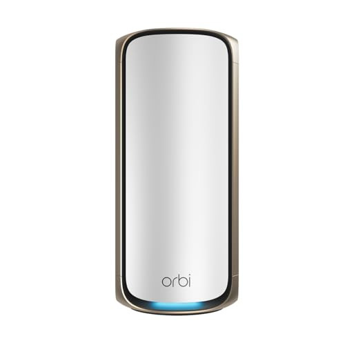 NETGEAR Orbi 970 Series (RBE970) Quad-Band WiFi 7 Mesh Add-on Satellite - Works with Existing 970 S (973/972/971S), Security Features, Covers up to 3