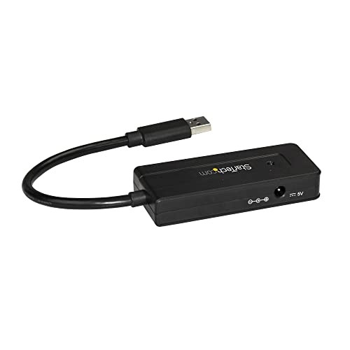 StarTech.com 4 Port USB 3.0 Hub SuperSpeed 5Gbps with Fast Charge Portable USB 3.1 Gen 1 Type-A Laptop/Desktop Hub - USB Bus Power or Self Powered fo