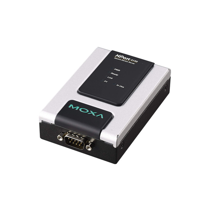 MOXA NPort 6150-1 Port RS-232/422/485 Secure Device Server, 12-48V, w/Adapter