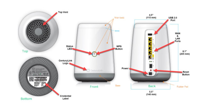 C4000BG CenturyLink Bonded Line Wi Fi DSL Router