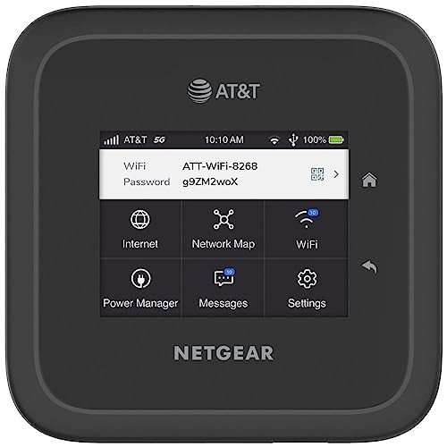 NETGEAR Nighthawk M6 Pro Mobile Hotspot 5G mmWave, 8Gbps, Unlocked, AT&T & T-Mobile, International Roaming, Portable WiFi Device for Travel, 5G Modem