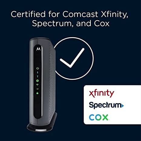 Motorola MG7550 Modem Wi-Fi Router Combo with Power Boost , Approved by Comcast Xfinity, Cox, Charter Spectrum-AC1900 Wi-Fi Speed(16x4 DOCSIS 3.0)-Re