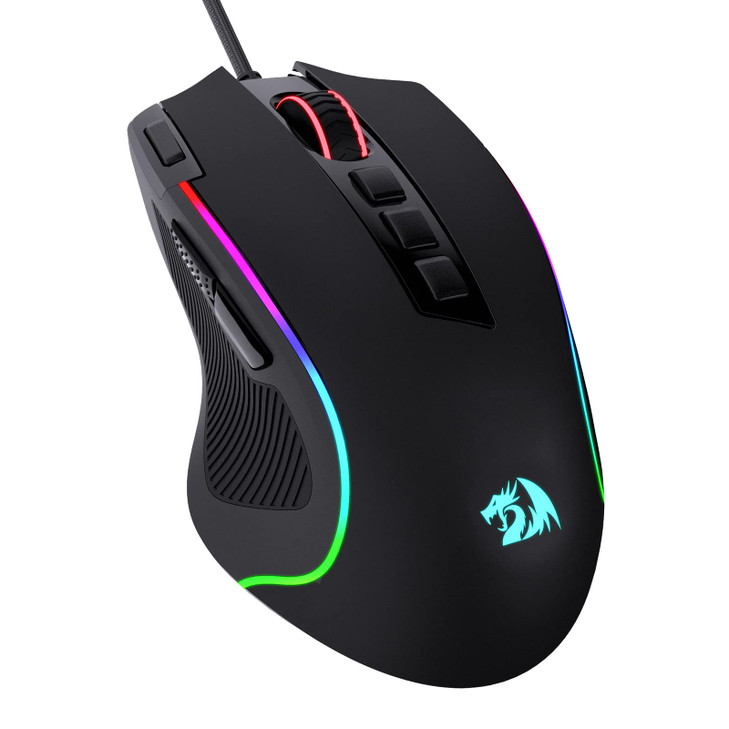Redragon M612 Predator RGB Gaming Mouse, 8000 DPI Wired Optical Mouse with 11 Programmable Buttons & 5 Backlit Modes, Software Supports DIY Keybinds