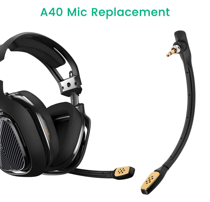 Smays Mic Replacement for Astro A40 / A40 TR Gaming Headset, Detachable Noise-Cancelling Boom Microphone Piece with Foam Cover