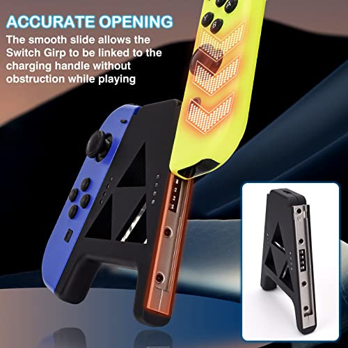 DLseego Slide Joy Con Charging Grip for Switch/Switch OLED Potable Joy Con Charger Controller Comfort Handle Speed Charge While Play with 1PC Type-c