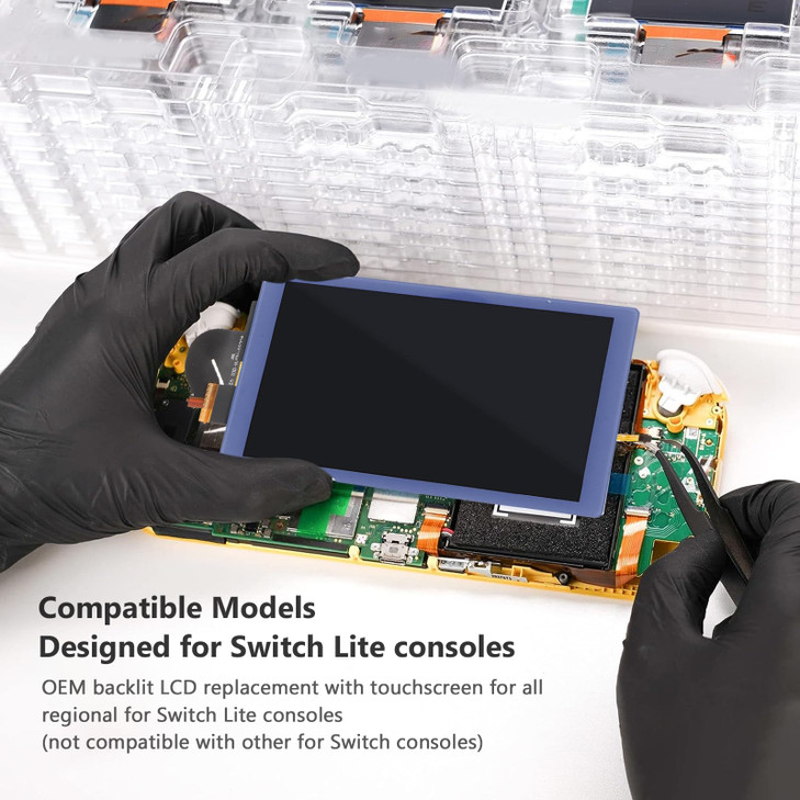 Cuifati LCD Screen Replacement for Lite, Digitizer LCD Display Panel Repair Part, Compatible with Lite Game Console (Dark Blue)