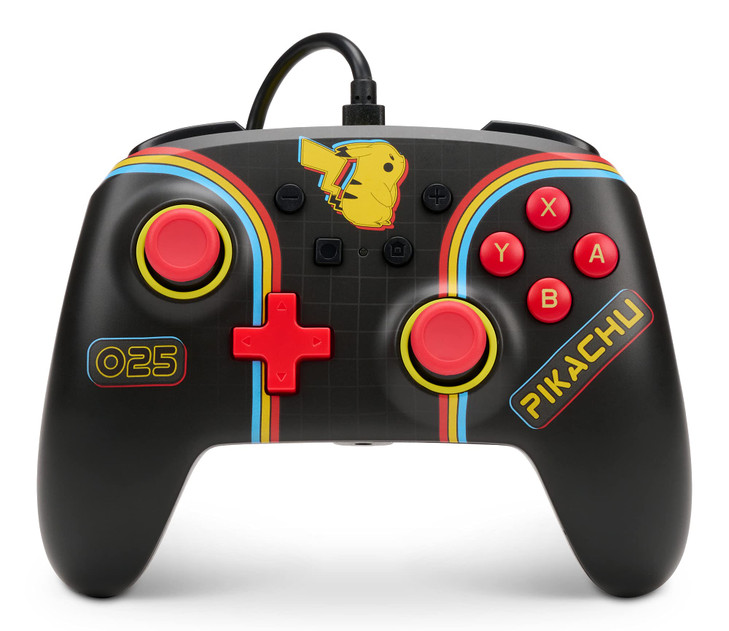 PowerA Enhanced Wired Controller for Nintendo Switch - Pokémon: Pikachu Arcade, Nintendo Switch - OLED Model, Gamepad, Game controller, Wired control