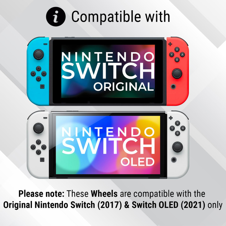 Orzly Steering Wheels for Nintendo Switch & OLED Console JoyCons, Racing Wheels for Mario Kart 8 Deluxe [Mariokart Switch Steering Wheel Joycon Contr