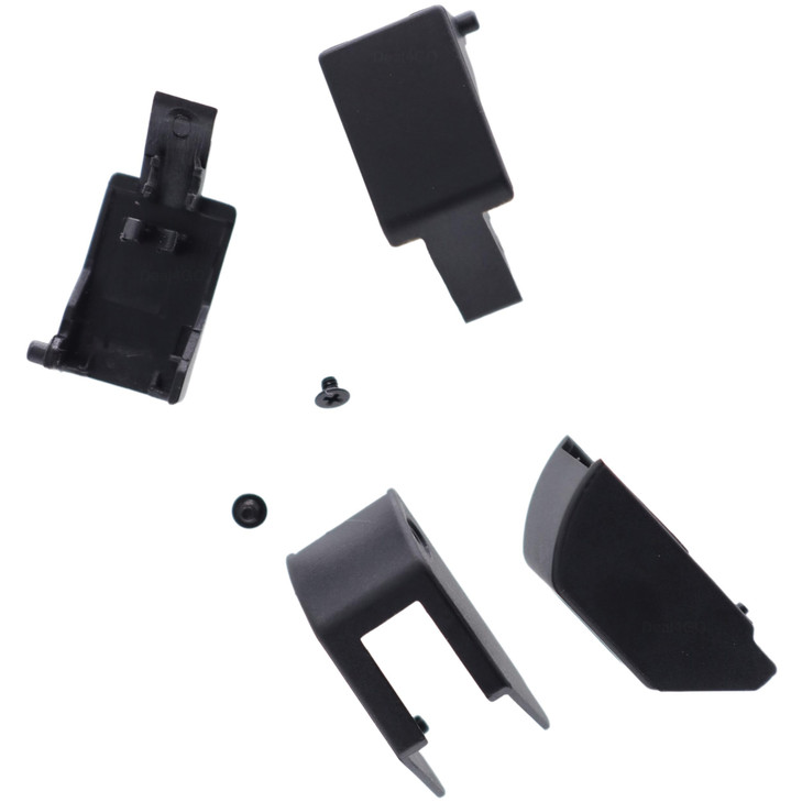 Deal4GO Rear Kickstand Hinge Plastic Bracket Shell Cover w/ Screws replacement for Nintendo Switch OLED Console - Black