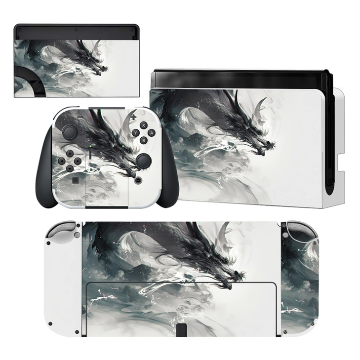 PlayVital for Nintendo Switch OLED Skins Full Set  No-Residue Protective Vinyl Decal Wrap Sticker for Switch OLED Console, Dock, Joycon & Hand Grips