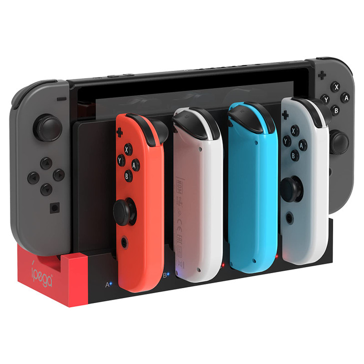 FYOUNG Charger for Switch &Switch OLED Joy Cons Controllers, Charging Dock Base Station for Joycons with Indicator, Charger Station Stand for Joy Con