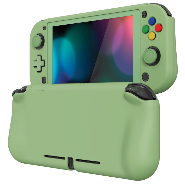 PlayVital ZealProtect Protective Case for Nintendo Switch Lite, Ergonomic Grip Hard Cover - Durable Comfort Shock-absorbent Anti-Scratch with Screen