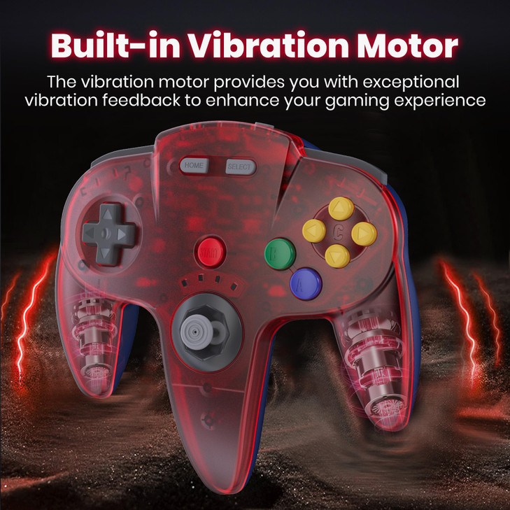 2 Pack Wireless N64 Switch Online Controller, 2.4 GHz USB & N64 Receivers, Compatible with Windows PC macOS Raspberry Pi, N64 / Switch Online/NSO - (