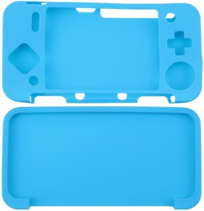 Tekmihat Soft Rubber Silicone Cover Case Protector for New 2DS XL LL Console Full Body Protective Skin Shell (Blue)
