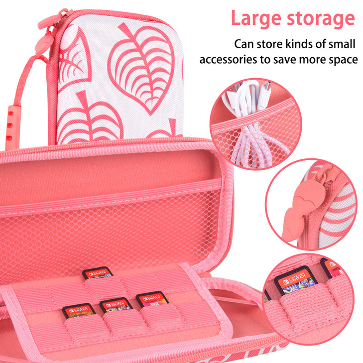 TIKOdirect Carrying Case for Nintendo Switch lite, Shockproof Portable Travel Bag with Glitter Galaxy cover, Screen Protectors and Cute Leaf Thumb Gr