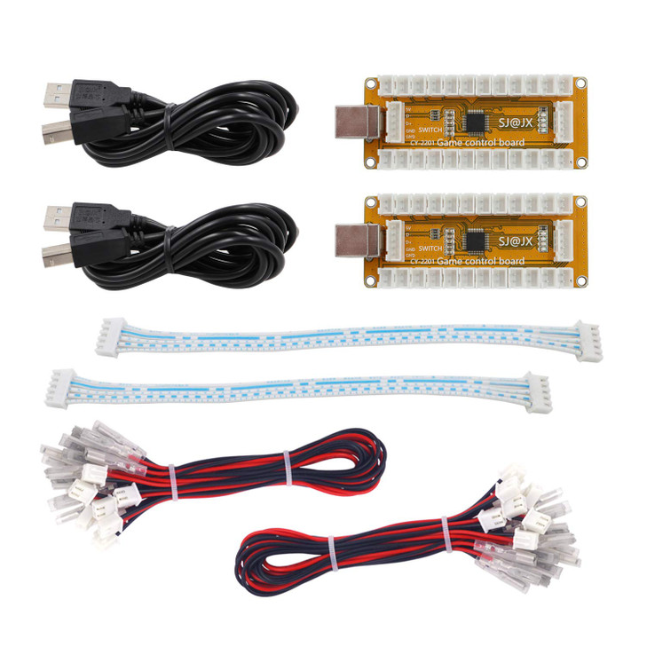 SJ@JX Arcade Game USB Encoder Zero Delay 2 Player Gamepad Button Joystick Controller for Nintendo Switch PC PS3 Raspberry Pi MAME