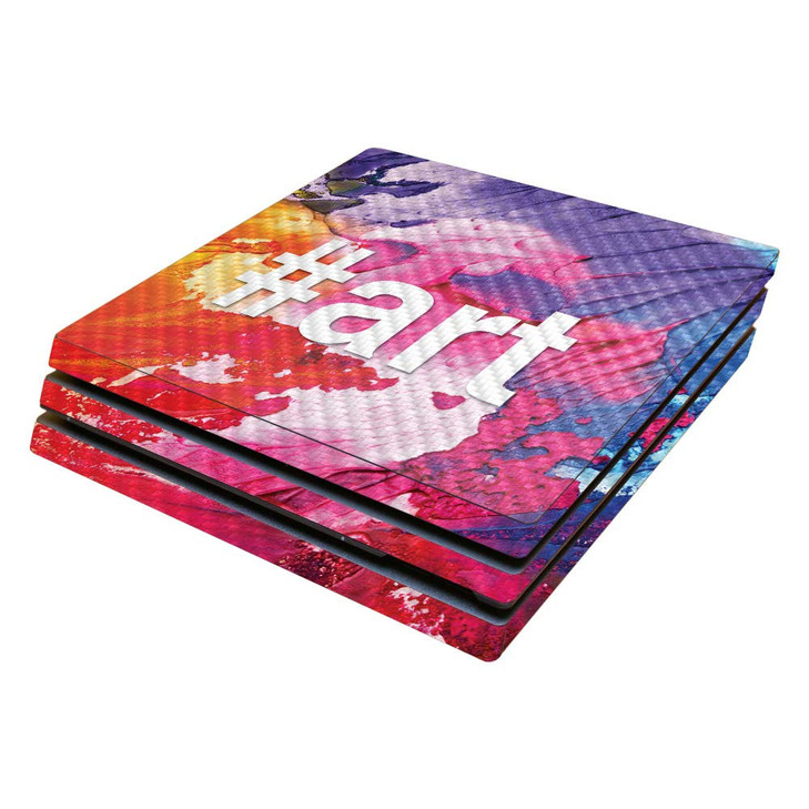 MightySkins Carbon Fiber Skin for Sony PS4 Pro Console - Art | Protective, Durable Textured Carbon Fiber Finish | Easy to Apply, Remove, and Change S