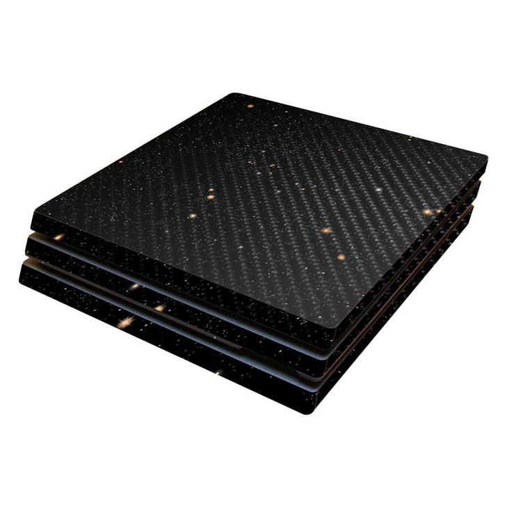 MightySkins Carbon Fiber Skin for Sony PS4 Pro Console - Deep Space | Protective, Durable Textured Carbon Fiber Finish | Easy to Apply, Remove, and C