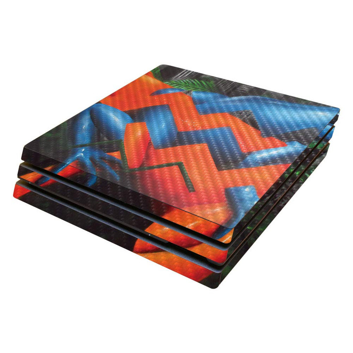 MightySkins Carbon Fiber Skin for Sony PS4 Pro Console - Frog Fuse | Protective, Durable Textured Carbon Fiber Finish | Easy to Apply, Remove, and Ch