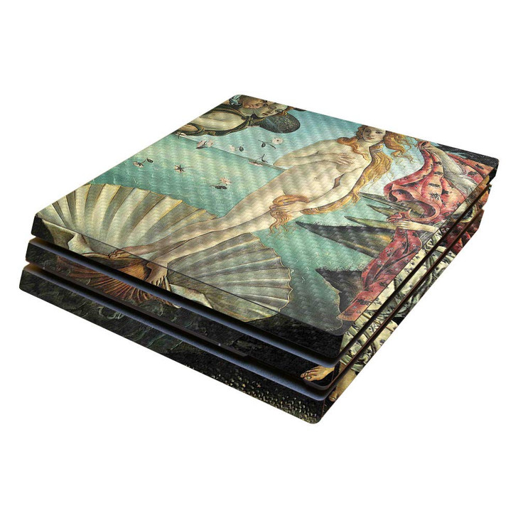 MightySkins Carbon Fiber Skin for Sony PS4 Pro Console - Birth of Venus | Protective, Durable Textured Carbon Fiber Finish | Easy to Apply, Remove, a
