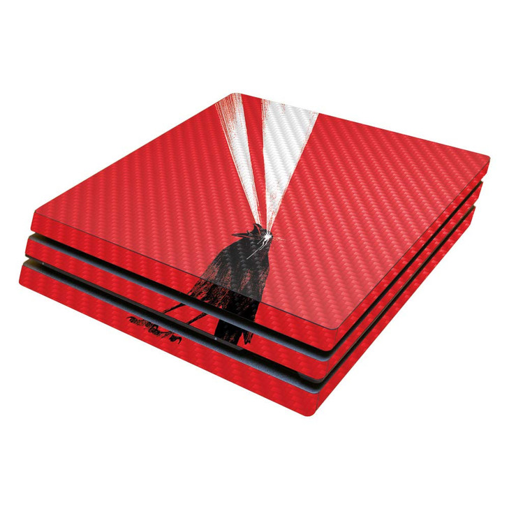 MightySkins Carbon Fiber Skin for Sony PS4 Pro Console - Laser Crow | Protective, Durable Textured Carbon Fiber Finish | Easy to Apply, Remove, and C