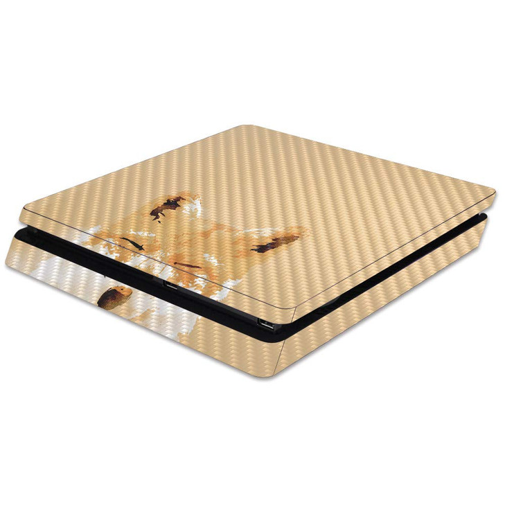 MightySkins Carbon Fiber Skin for Sony PS4 Slim Console - Smiling Fox | Protective, Durable Textured Carbon Fiber Finish | Easy to Apply, Remove, and