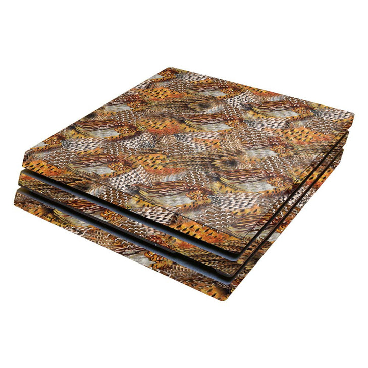 MightySkins Carbon Fiber Skin for Sony PS4 Pro Console - Pheasant Feathers | Protective, Durable Textured Carbon Fiber Finish | Easy to Apply, Remove