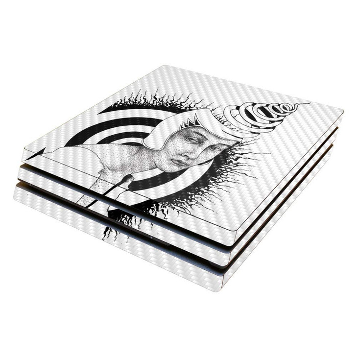 MightySkins Carbon Fiber Skin for Sony PS4 Pro Console - Twisted Mind | Protective, Durable Textured Carbon Fiber Finish | Easy to Apply, Remove, and