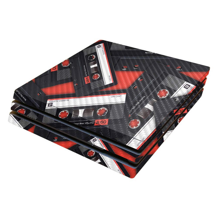 MightySkins Carbon Fiber Skin for Sony PS4 Pro Console - Mixtape | Protective, Durable Textured Carbon Fiber Finish | Easy to Apply, Remove, and Chan