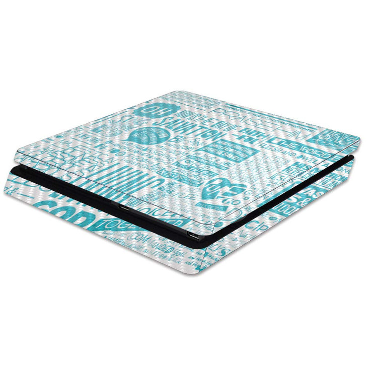 MightySkins Carbon Fiber Skin for Sony PS4 Slim Console - Faith | Protective, Durable Textured Carbon Fiber Finish | Easy to Apply, Remove, and Chang