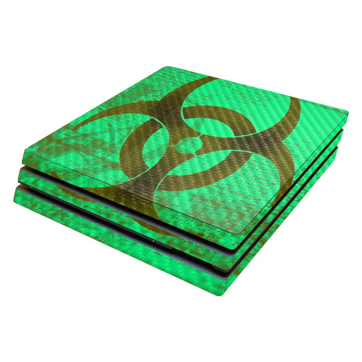 MightySkins Carbon Fiber Skin for Sony PS4 Pro Console - Biohazard | Protective, Durable Textured Carbon Fiber Finish | Easy to Apply, Remove, and Ch