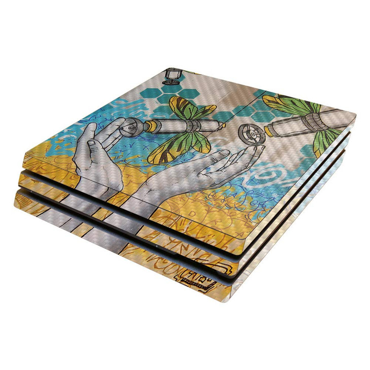 MightySkins Carbon Fiber Skin for Sony PS4 Pro Console - Capture | Protective, Durable Textured Carbon Fiber Finish | Easy to Apply, Remove, and Chan