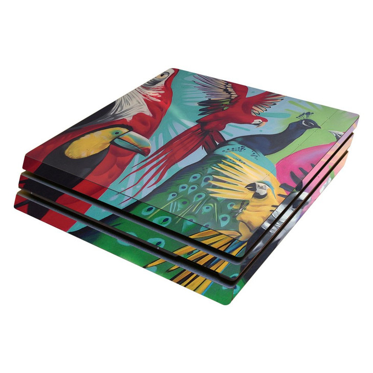 MightySkins Skin Compatible with Sony PS4 Pro Console - Parrot Paradise | Protective, Durable, and Unique Vinyl Decal wrap Cover | Easy to Apply, Rem